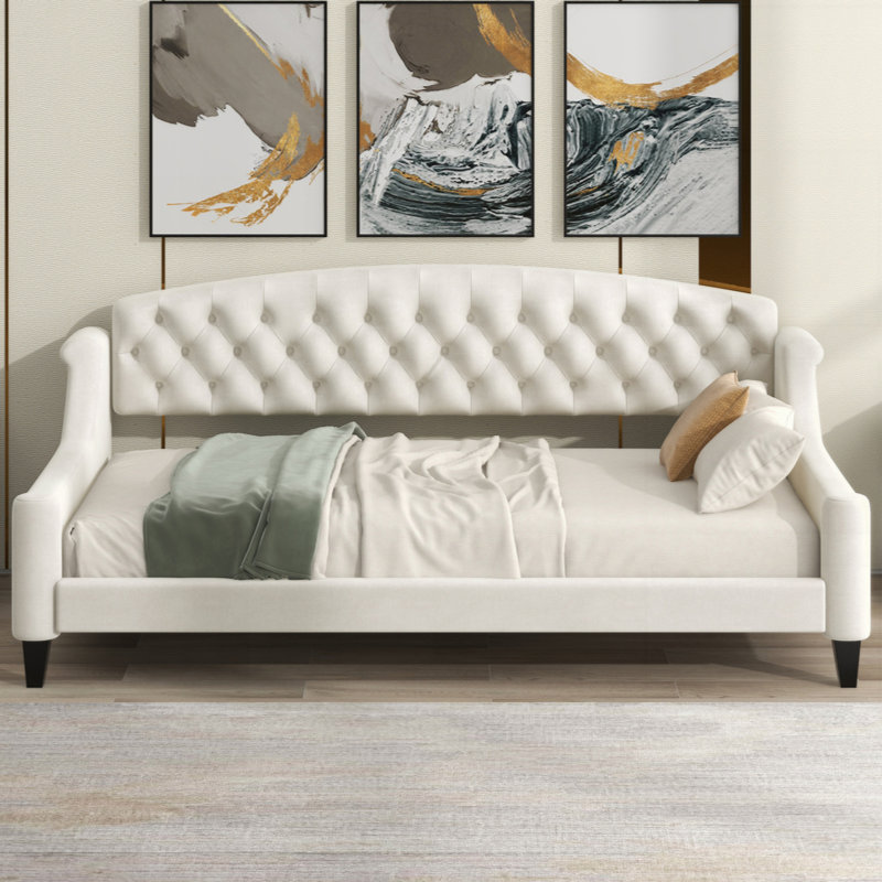 Lit de jour Modern Luxury, Beige, Lit simple