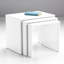 Florida Nest of 3 Tables - Space-Saving Side Tables - White or Oak Effect-1817131499