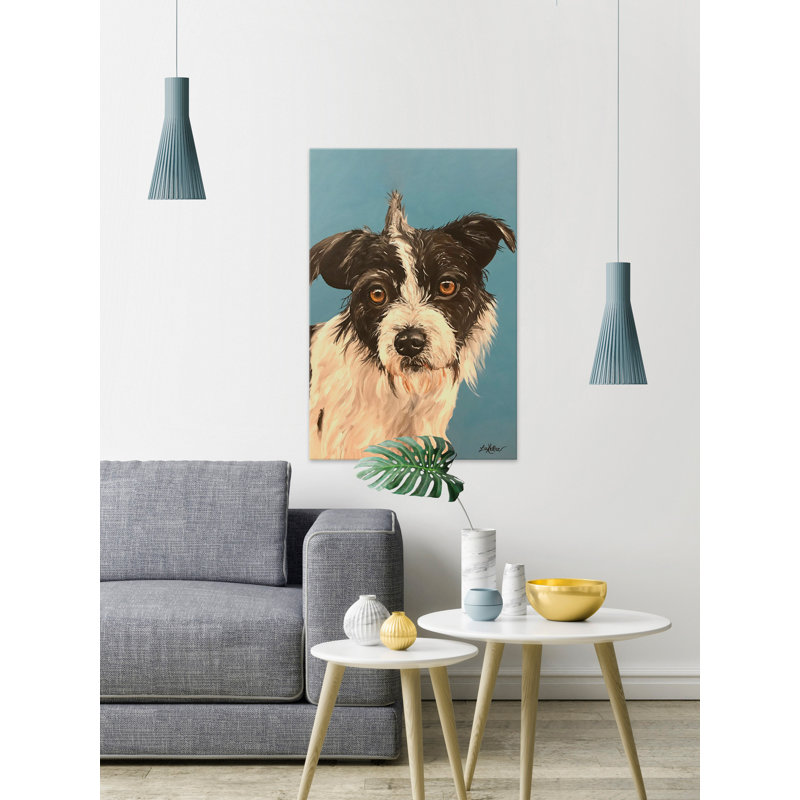 «Scruffy Dog» par Lee Keller - reproduction sur toile, H 24 po x l 16 po x P 1,5 po