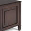 Coffre de rangement en bois brun foncé de 51 po Connaught-776039548
