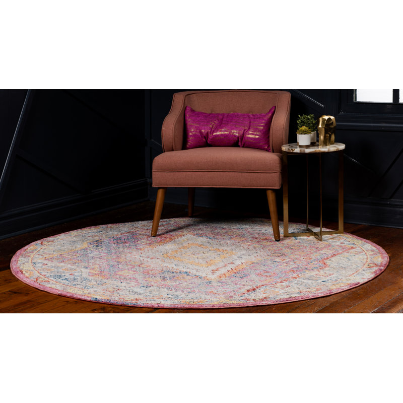 Rosamonde Oriental Indoor Rug, Round 6'1"