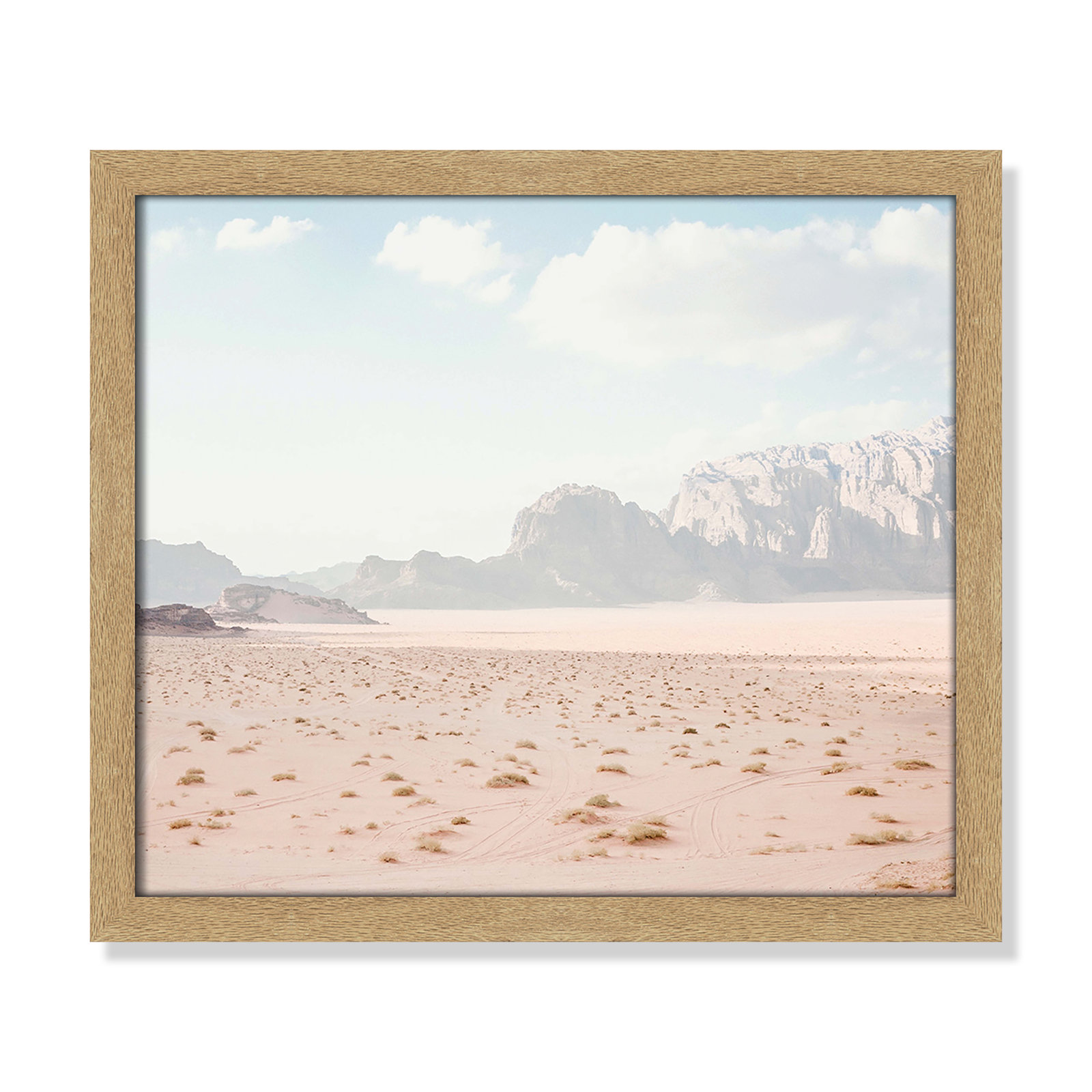 Tire Tracks by Leah Straatsma, 15" W x 13" H, Brown Framed
