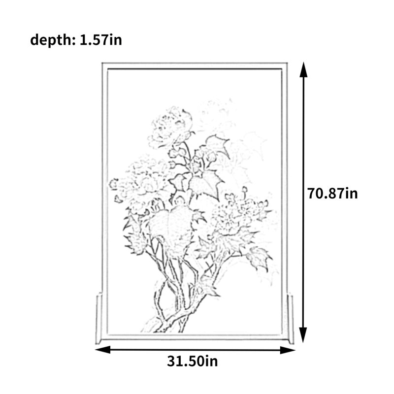 Dezmund, H 70,87 po x l 31,50 po x P 1,57 po