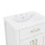 Meuble-lavabo 24 po avec lavabo, petite armoire avec 2 portes à fermeture en douceur, meuble-lavabo simple avec rangement