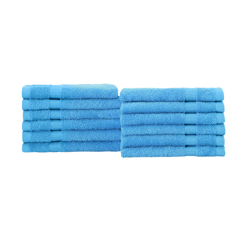 Agathon Turkish Towel,100% Cotton Washcloth, Aqua