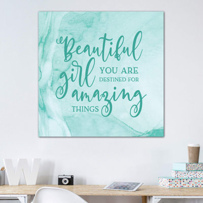 «Girl Inspired - Amazing» par Tara Reed, reproduction d'art textuel