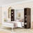 Queen Murphy Bed Wall Bed with Dual Push-Pull Foldable Cabinets-1934456861