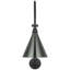 Thomas O'Brien, "Academy 15" Larrabee Barn Light in Matte Black with 9" White Conical Savannah Shade-1013252218-1013252223