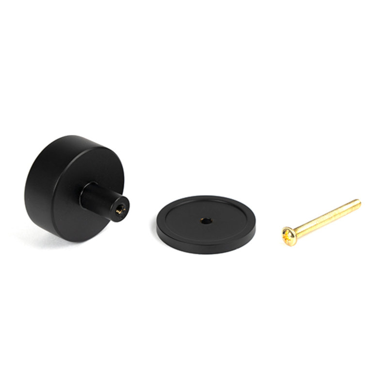 Round Knob, 4 cm, Matt Black