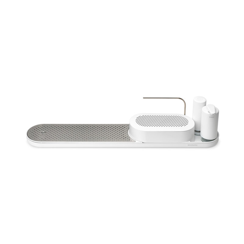 SinkStyle Plastic Drain Tray, Mineral Fresh White