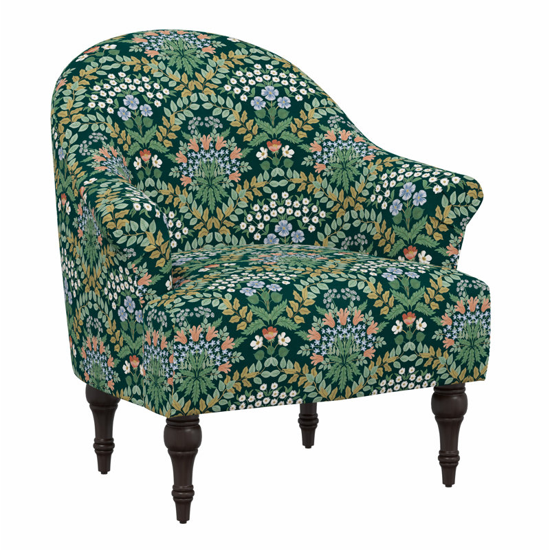 Josephine Chair, Rpc Bramble Emerald Linen