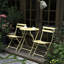 Ensemble de 3 chaises bistro et de patio pliables en métal pour l'extérieur