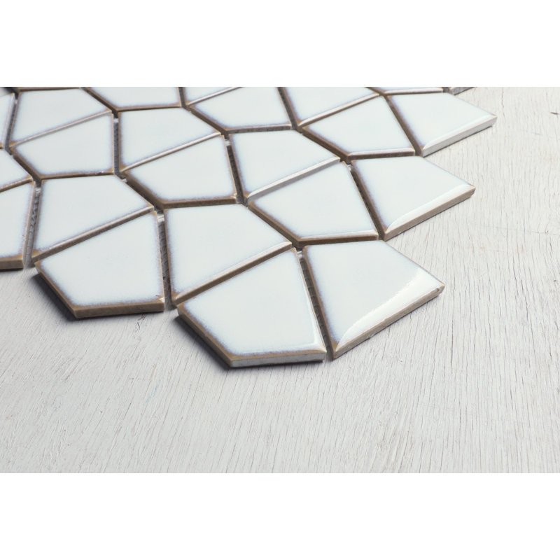 Diamond Series 2" x 3" Porcelain Mosaic Tile, White