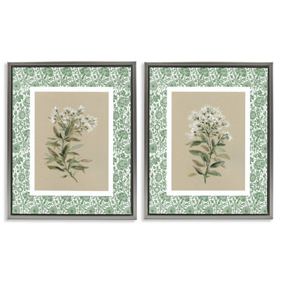 Ensemble de 2 cadres flottants Green Botanical