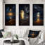«Golden Full Moon Beach Dream By Night Shore II», 3 pièces-175261824-175261827