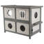 Abri pour chat extérieur avec balcon surélevé à deux étages avec balcon 41,5 po x 28 po Trixie Natura