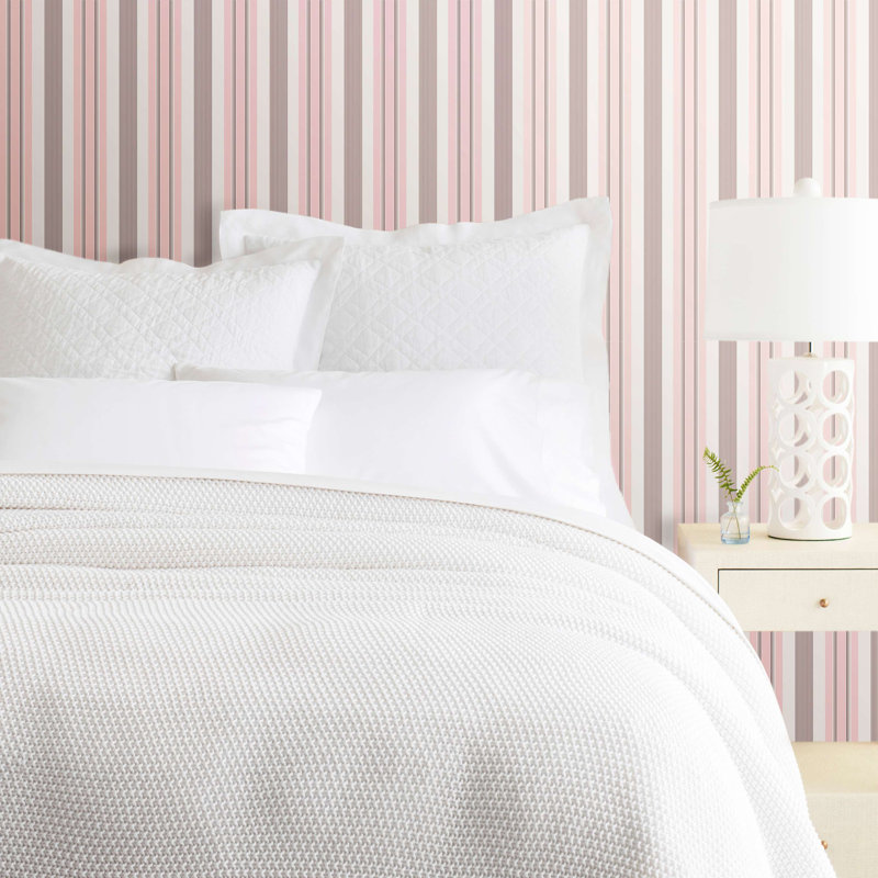 Georgina Stripe Wallpaper, Pink