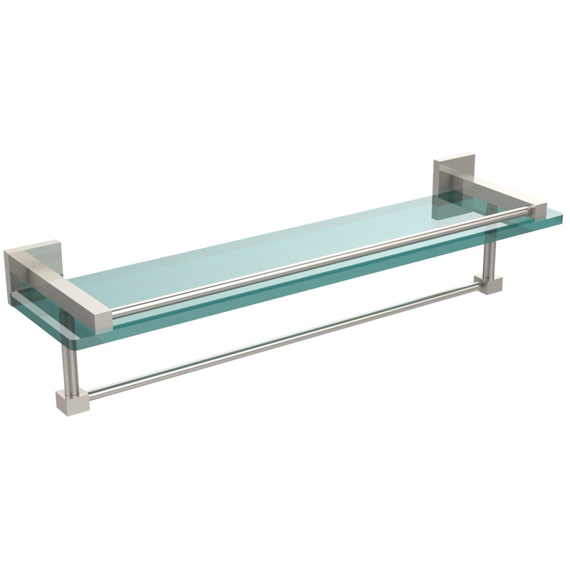 Haranu Bracket Shelf with Towel Bar, Polished Nickel