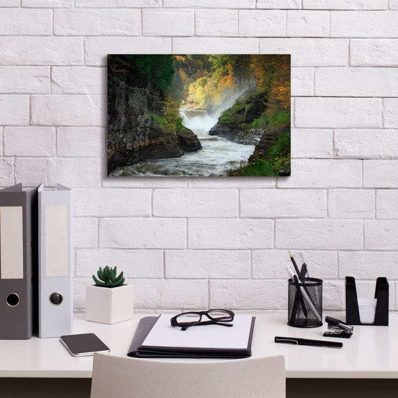 «Lower Falls Of The Genesee River» par Rick Berk, art mural sur toile