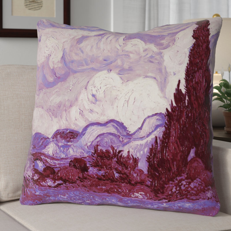 Vincent Van Gogh Floral Throw Pillow, 40" H x 40" W