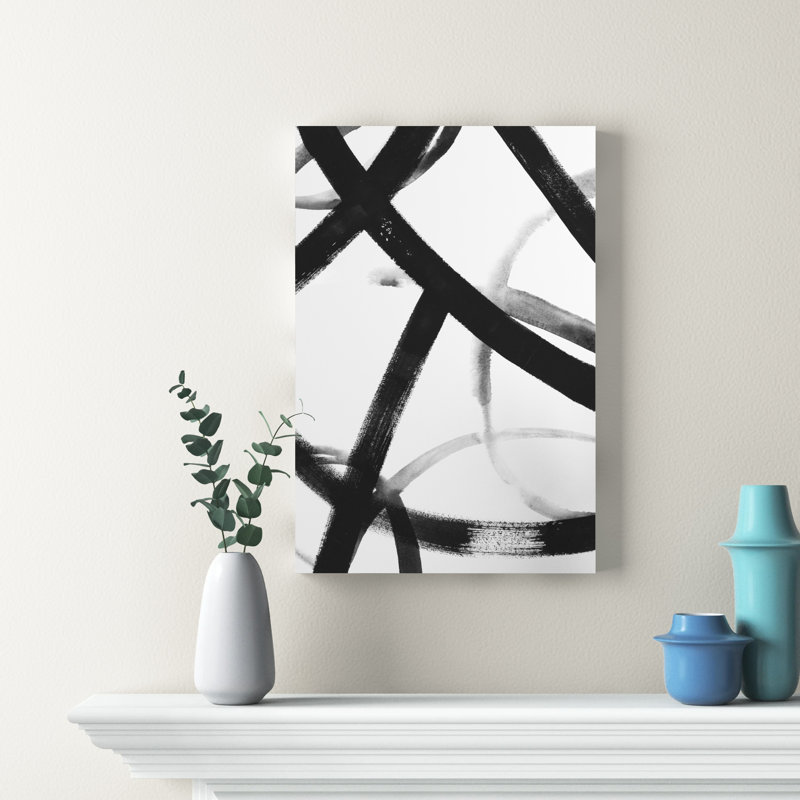 Monochrome Ripple II by Grace Popp - Painting, 76cm H x 51cm W, Wrapped Canvas