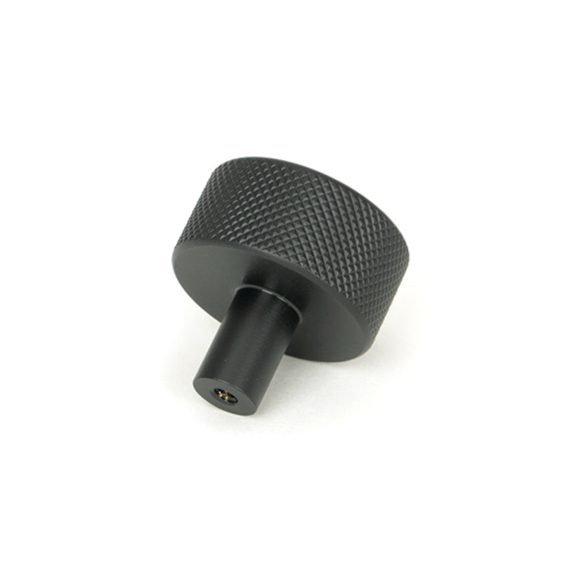 Round Knob, Matt Black, 3 cm
