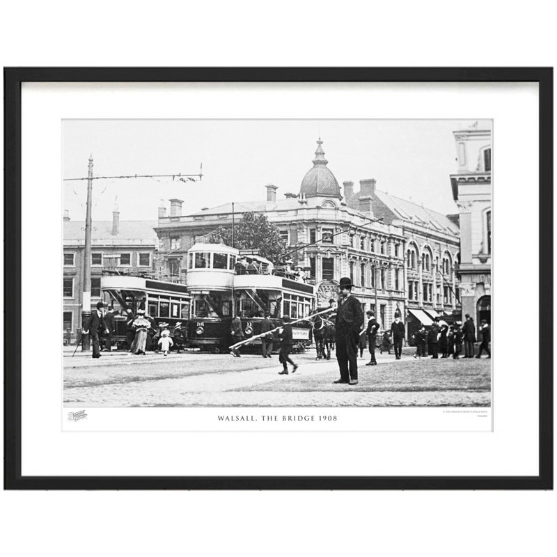 Walsall, The Bridge 1908 - Single Picture Frame Print, 60cm H x 80cm W x 2.3cm D