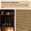 Armoire de coin, rangement et présentoir en rotin 59,06 "H