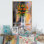 Bouquet de fleurs en gros plan - art mural traditionnel sur toile