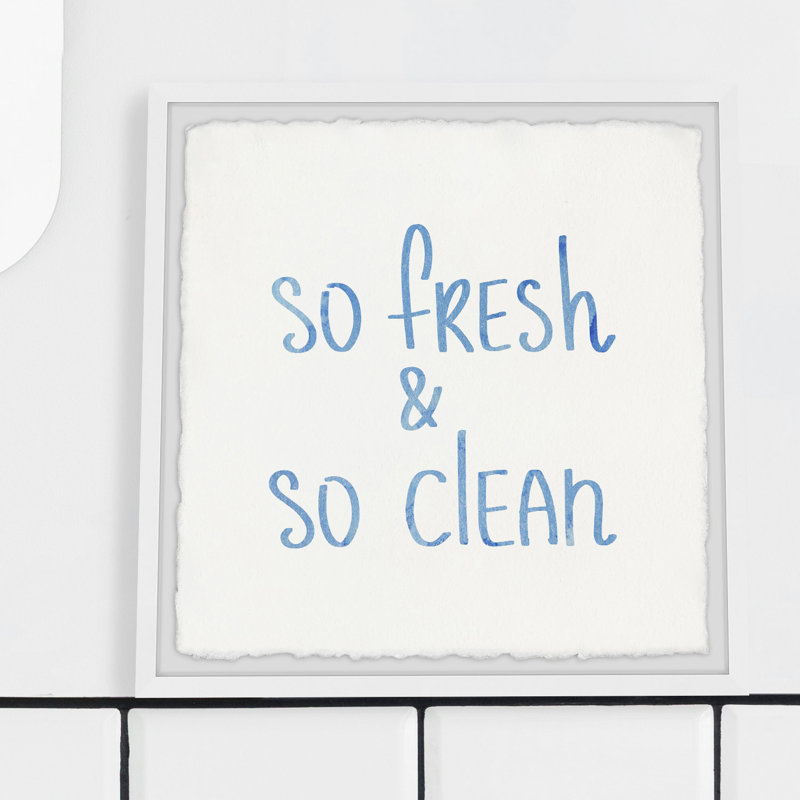 So Fresh and Clean - Art textuel avec cadre photo, H 12 po x l 12 po x P 1,5 po