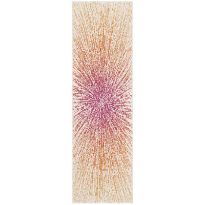 Tapis fuchsia / crème Faustina