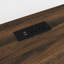 Table de chevet 24 po H avec station de charge intégrée, blanc et brun-1240462232