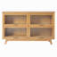 Armoire de rangement moderne avec 4 portes et vitrine