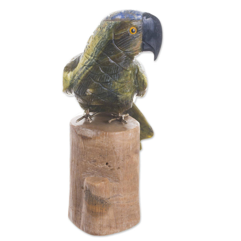 Figurine pierres de perroquet curieux Fresno