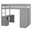 Structure de lit mezzanine en bois massif avec armoire à 2 tiroirs de rangement, lit mezzanine avec placards et bureau-1763547277-1763547279
