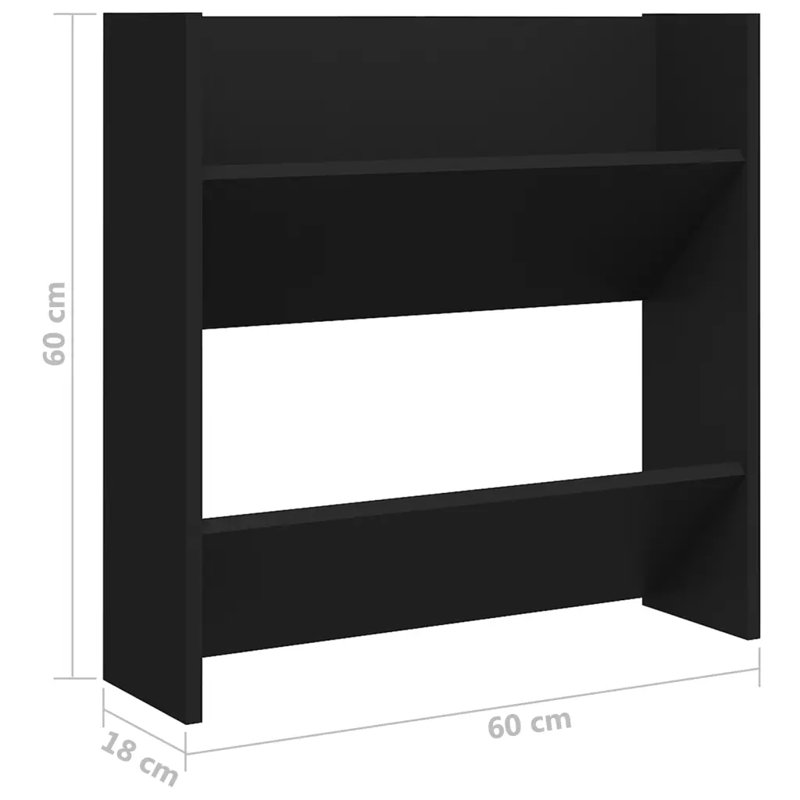 4 Pair Shoe Rack, Black