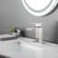 Robinet de meuble-lavabo en acier inoxydable avec bec cascade et robinet contemporain simple, poignée simple, nickel brossé-121627560