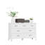 Commode 7 tiroirs, armoire de rangement large à profil bas
