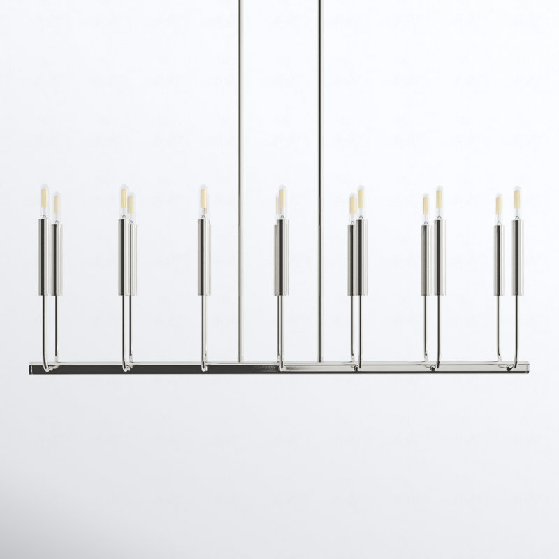 Tedder 14 - Light Kitchen Island Pendant, Polished Nickel