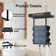 Bathroom towel rack with shelf and 3 hooks