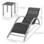 Chaise longue d'extérieur en métal avec table Pettitt-168844851-168844844