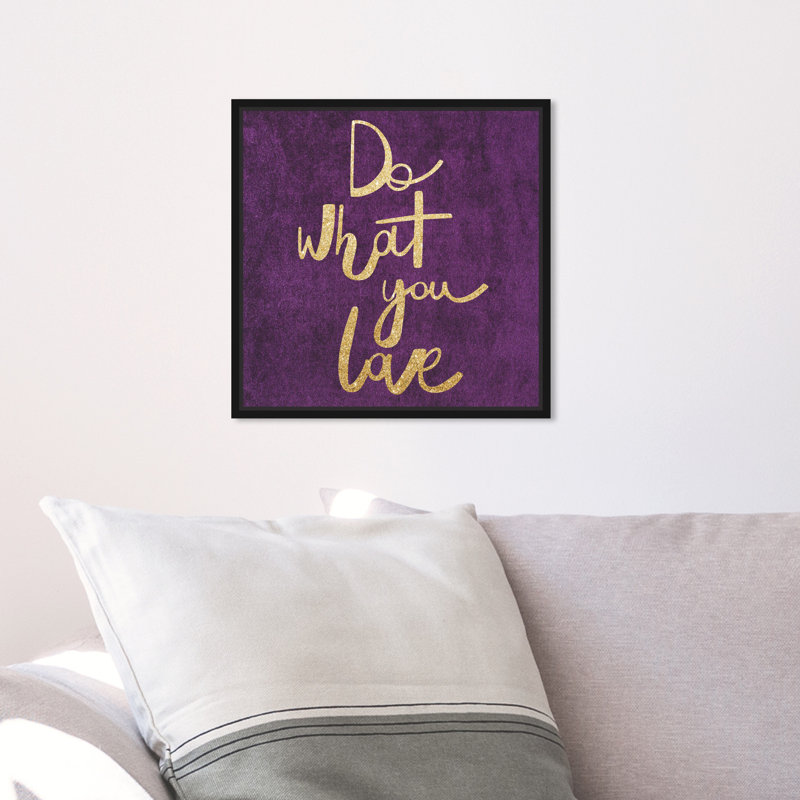 Dwyl - Art textuel sur toile, Cadre noir, H 41 po x l 41 po