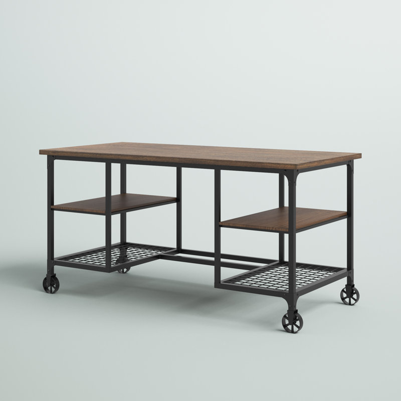 Jaoquim Solid Wood Writing Desk, Natural