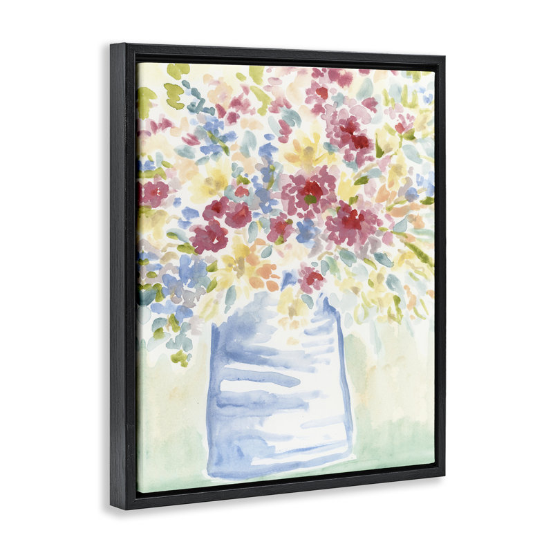  "Soft Country Blossoms", art mural encadré sur toile flottante par June Erica Vess, H 21 po x l 17 po