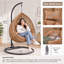 Fauteuil à œufs en osier avec support en C et support en C Chaviano Modern-92733070