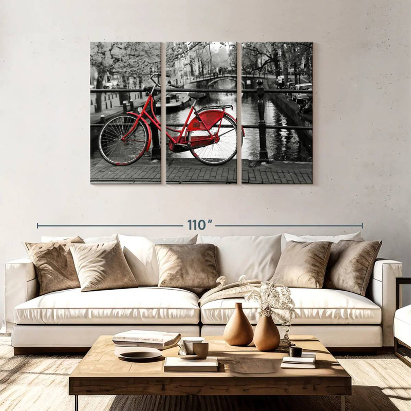 Mehar Red Amsterdam Bicycle, 48" H x 74" W