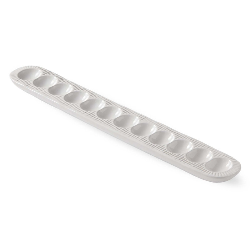 Vista Egg Platter Grey Stoneware Everyday