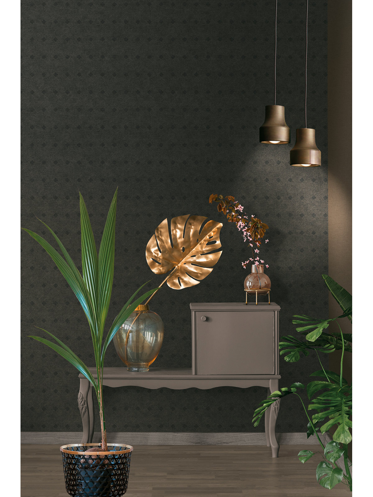 Geometric Wallpaper, Black