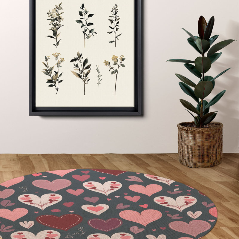 Tapis tressé Heartfelt, Rond 5 pi