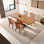 Solid wood ash dining table set